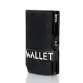 WLine Porta Carte di Credito Uomo e Ferma Banconote Wallet - Portafoglio con Blocco Rfid in Pelle PU (Pelle Pu Vintage, Nero)