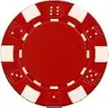 DA VINCI 50 Clay Composite Dice Striped 11.5 Gram Poker Chips, Red