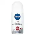 NIVEA Dry Comfort Deo Roll-On (50 ml), zuverlässiges Anti-Transpirant mit Mineralien für ein trockenes Hautgefühl, mit 72h Schutz und Dual-Active-Formel