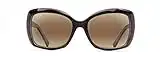 Maui Jim Women's Orchid Polarized Fashion Sunglasses, Tortoise w/Peacock/HCL® Bronze, Medium