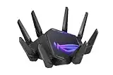 ASUS ROG Rapture GT-AXE16000 Quad-band WiFi 6E Extendable Gaming Router, 6GHz Band, Dual 10G Ports, 2.5G WAN Port, ASUS RangeBoost Plus, Triple-level Game Acceleration, VPN Fusion, AiMesh Compatible