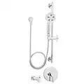 Speakman, Polished Chrome Speak Man SM-1050-P Neo Any Stream Handheld Head with Hose, Shower Valve, Tub Spout and ADA Adjustable Slide Bar, 2.5 GPM