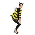 Kangaroo Bumble Bee Costume Adult with Head Piece - Halloween Costume for Women - Cute and Adjustable Halloween Costume for Girls - Fits Most Women for Theme or Costume Party (Only for Adults)