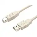 StarTech.com 10 ft Beige A to B USB 2.0 Cable - M/M - USB Printer Cable - Type A to B USB Cable - 10ft (USBFAB_10)