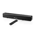 Wohome Small Sound Bars for TV, 50W 16-Inch Ultra Slim Mini Surround Soundbar Speakers System with Wireless Bluetooth 5.0 Optical AUX USB Connection, 5EQs, for 4K & HD TVs, Model S66 (16INCH)