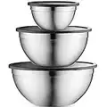 Table Concept Mixing Bowls with Lids Set, Stainless Steel Mixing Bowls with Airtight Lids, Nesting Mixing Bowl Set for Space Saving Storage, Ideal for Cooking, Baking, Prepping & Food Storage