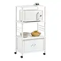 SoBuy Carrito de Cocina, Estante de Cocina, Estante con Ruedas, Estantería de Cocina, FRG12-W, ES