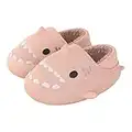 Lanivic Pantuflas de Invierno para Hombre Mujer Peluche Tiburón Zapatillas de Estar por Casa Impermeable Antideslizante Shark Interior Slippers