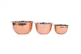 Creative Co-Op Hammered Stainless Steel Bowls in Copper Finish (Set of 3 Sizes)