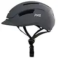 PHZ. Adult Bike Helmet Bicycle Helmet with Light for Men Women Mountain Road Skateboard with Extra Replacement Detachable Visor & Inner Pads Safety Certified