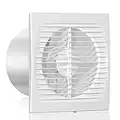 HG Power 6" Ventilateurs Extracteurs, Ventilateur d'extraction Mural ou au Plafond avec Obturateur Arrière pour Chambre à Coucher de Salle de Bains 295m3/h (C-150mm)