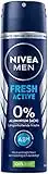 NIVEA MEN Fresh Active Deo Spray (150 ml), Deo ohne Aluminium (ACH) für 48h Schutz und langanhaltende Frische, Deodorant mit hochwirksamer Formel und Meeresextrakten