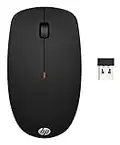 HP Wireless Mouse X200, 2.4 GHz With USB Receiver, 18-Month Battery Life, Ambidextrous, Windows PC, Notebook, Laptop And Mac Compatible, Black