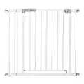 Hauck Safety Gate for Doors and Stairs Open N Stop KD incl. 9 cm Extension / Pressure Fit / 84 - 89 cm Large / Metal / White