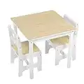 WOLTU 1 Table d'enfant avec 2 chaises pour Enfants d'âge préscolaire Total 3 pièces,SG005 Blanc