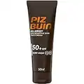 PIZ BUIN, Crema Solare Viso per pelli sensibili, Allergy, 50+ SPF, Protezione Solare Molto Alta,Filtro Solare UVA/UVB, con Antiossidante, Colore 308, 50ml