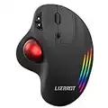 Wireless Trackball Mouse, Computer Ergonomic Mouse, Rechargeable Bluetooth Mouse, Easy Thumb Control,Precise and Smooth Tracking, 3 Device Connection(BT3.0/5.0 or USB) for PC, Laptop,iPad, Mac,Windows