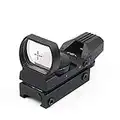 KINGSCOPE Red Dot Scope 4 Reticles Reflex Sight for Hunting Airsoft Shooting with 20/22mm Weaver Picatinny Rail Mount