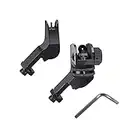 45 Degree Offset Iron Sights,Front Rear Backup Iron Sights,Rapid Transition Sight for Picatinny & Weaver Rail