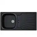 Astracast S5BL 1.0 Bowl Reversible Composite Black Kitchen Sink with Waste Kit