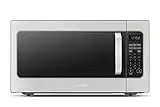 Toshiba ML-EM62P(SS) Large Countertop Microwave with Smart Sensor, 6 Menus, Auto Defrost, ECO Mode, Mute Option & 16.5" Position Memory Turntable, 2.2 Cu Ft, 1200W, Stainless Steel