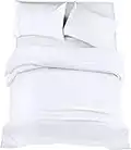 Utopia Bedding - Funda nordica Cama 150, Sabana Bajera 150x200 y Fundas Almohada (50x75cm) - Funda edredon Cama 150- Juego de Cama de Microfibra cepillada Suave (Blanc)