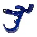 soonbuy 360°Rotation Thumb Bow Release, Aluminum Alloy 3 Finger Thumb Trigger Caliper Grip Compound Bow Release Aid, Replaceable Bow Release Trigger Caliper Grip blue