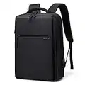 Laptop Backpack Business Slim Durable Backpacks with USB Charging Port, Water Resistant School Computer Bag Fits 15.6 Inch Notebook (Black)