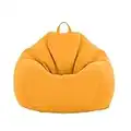 Puff Pera sin Relleno para Adultos y Niños, Chickwin Exterior y Interior Bean Bag Bolsa de Frijol para Silla Tumbona Perezosa Funda para Sillón Cubierta de Sillón (Jengibre,S)