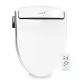 SmartBidet SB-1000 Electric Bidet for Elongated Toilets with Remote Control Electronic Heated Toilet Seat with Warm Air Dryer & Temperature Controlled Wash Functions, White