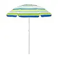 SunnyFeel Ombrellone da spiaggia da 1.8 m, portatile, con borsa per il trasporto, con pulsante di ancoraggio a sabbia, inclinabile, protezione UV UPF50+, cortile, giardino (verde)