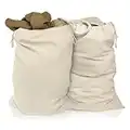 Bolsa de lavandería, 2 juegos, 50 x 75 cm, hecha de 100% algodón, bolsa de lavandería extra grande para trabajo pesado, duradera, recolector de ropa de viaje, caja de lavandería reutilizable