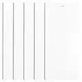 DALIX PVC Veritcal Blind Replacement Slats Curved Smooth White (82.5 Length) (5, White)