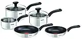 Tefal 5 Piece, Comfort Max, Stainless Steel, Pots and Pans, Induction Set, Silver