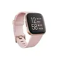 Fitbit Versa 2 Health and Fitness Smartwatch with Heart Rate, Music, Alexa Built-In, Sleep and Swim Tracking, Petal/Copper Rose, One Size (S and L Bands Included)