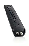 Belkin AV Power Strip Surge Protector and Coaxial Protection, 4ft Cord, Black