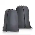 OTraki Travel Dirty Laundry Bags 24 x 32 inch 2 Pack Heavy Duty Drawstring Organizer Bag Tear Resistant Clothes Organization Storage Medium Size for Home Dorm Camp Trip College 60 x 80 cm Grey