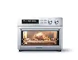 TOSHIBA WTU-A25ASS Toaster Oven Air Fryer, 10-in-1 Cooking Function, Countertop Convection Oven, LED Display, 6 Heating Element, 5 Accessories, 6-Slice Bread/12-Inch Pizza, 1750W, Stainless Steel