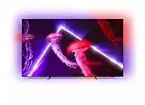 Philips 77OLED807 194 cm (77 Zoll) Fernseher (4K UHD, OLED, HDR10+, 120 Hz, Dolby Vision & Atmos, 4-seitiges Ambilight, Smart TV mit Google Assistant, Works with Alexa, Triple Tuner, Silber)