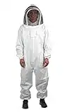 VIVO Professional XL Cotton Full Body Beekeeping Suit with Veil Hood (BEE-V106XL)