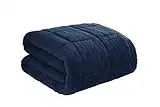 Sleepdown Manta con Peso de 6 kg Suave de Forro Polar para Terapia de Peluche, Azul Marino, ansiedad, Autismo, insomnio, Alivio del estrés, sueño, Adultos, niños, 120 cm x 180 cm