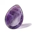 JSDDE Piedra curativa natural para el pulgar, piedra preciosa de palma de bolsillo suave, alivio de la ansiedad y el estrés (Amethyst)