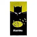 LolaPix Serviette de Plage Super-héros personnalisée avec nom. Cadeau Geek. Divers modèles et Tailles à Choisir. Batman