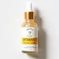 Organic Vitamin C Facial Serum for Face with Vit C (20%), Hyaluronic Acid, Vitamin E and 24K Gold - Anti Aging, Wrinkles, Dark Spots & Acne Scar Treatment - Formulated in San Francisco