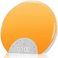 Sunrise Alarm Clock Wake Up Light for Kids, Adults, Heavy Sleepers with Dual Alarms, Snooze, Sleep Aid with 7 Nature Sounds, Alarm Clocks for Bedrooms with 8 Colors Night light, FM Radio, Gift Ideas