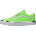 Vans Men's Old Skool Sneaker, (Neon) Green Gecko/True White, Size 5