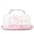 CHEFMADE Transportbox Kuchentransportbox Hello Kitty - Tortenbutler - Kuchencontainer 30 cm - Kuchenhaube mit Deckel und Tragegriff in Pink