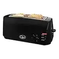 Quest 35069 Extra Wide 4 Slice Long Slot Toaster / Variable Browning Control / Reheat and Defrost / Anti-Jam Function / Crumb Tray and Cord Storage