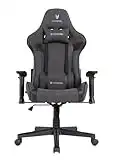 Oversteel ULTIMET - Professional Gaming Chair, Breathable Fabric, 2D Armrests, Height Adjustable, 180° Reclining Backrest, Class 3 Gas Piston, Up to 120Kg, Black