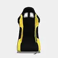 MODAUTO Asiento Deportivo para Coche,Baquet Deportivo de Tela,Adaptable para Coches y Conductor y Pasajero,Coches,Modelo N070,Negro-Amarillo